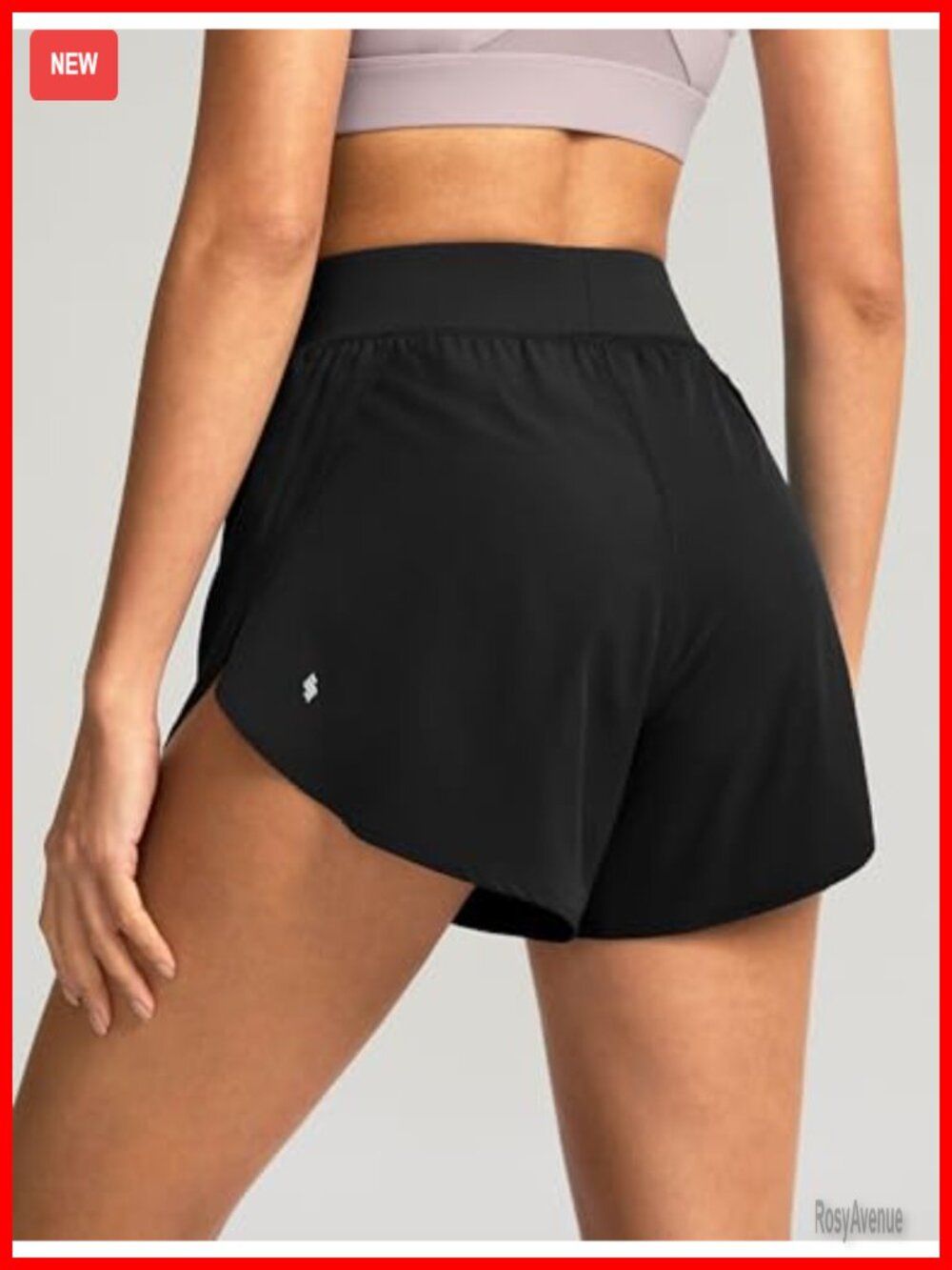 High Waisted Running Shorts with Liner Quick Dry - Picture 4 of 7